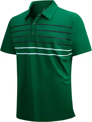 SAMERM Golf Shirts for Men Dry Fit Short Sleeve Mens Golf Shirt Performance Moisture Wicking Polo Shirts for Men