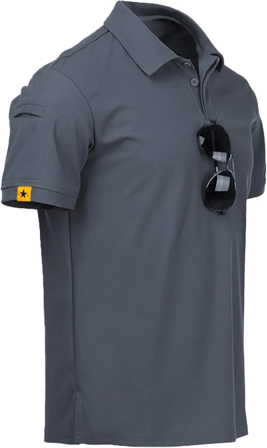 SCODI 3 Pack Mens Polo Shirts Short Sleeve Tactical Shirts Performance Athletic Moisture Wicking Golf Shirt for Men