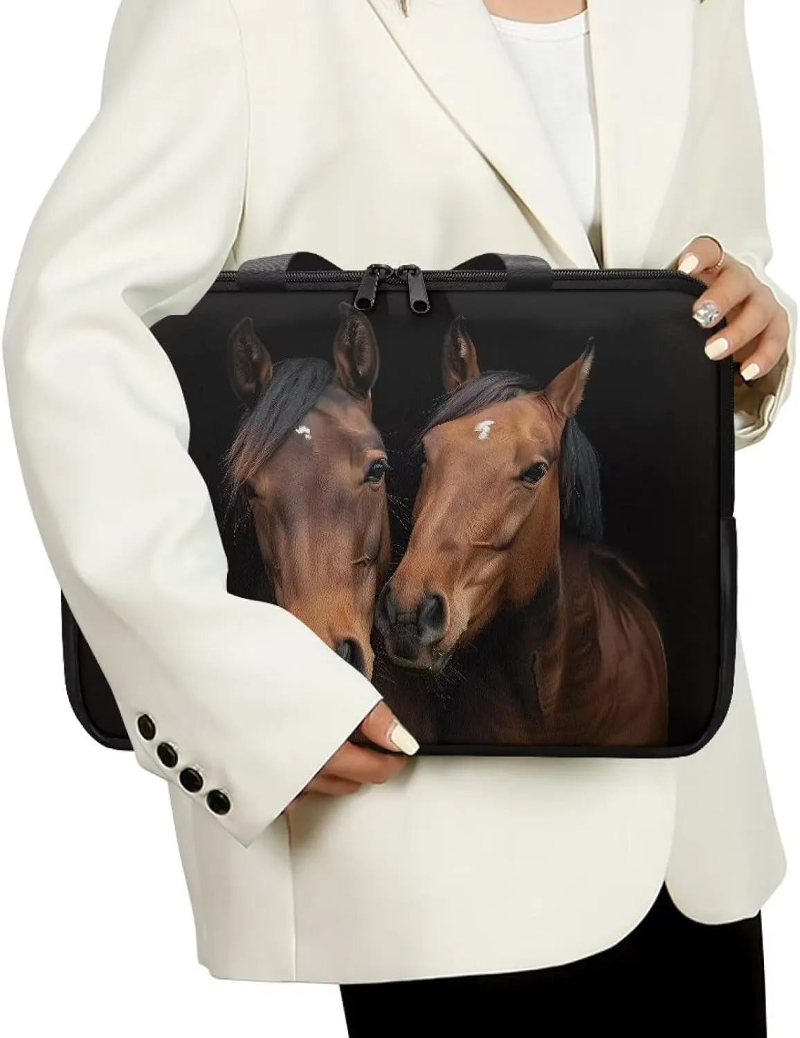 SEANATIVE Waterproof Computer Bag with Zipper Laptop Bag Tablet Shoulder Bag Computer Accessories Briefcase Handbag