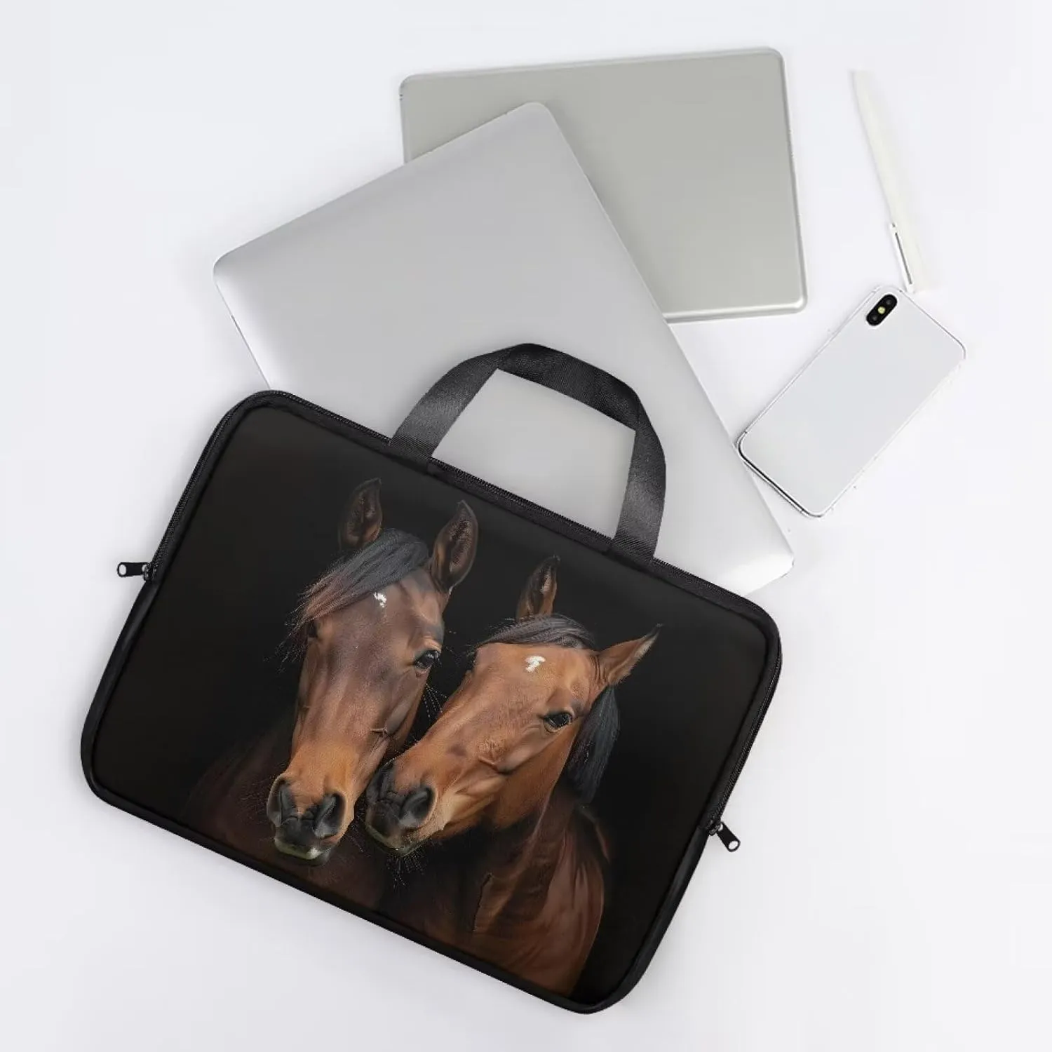 SEANATIVE Waterproof Computer Bag with Zipper Laptop Bag Tablet Shoulder Bag Computer Accessories Briefcase Handbag