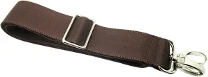 Shoulder Bag Strap Replacement Belt with Metal Hooks for DIY Laptop Briefcase Accessories, Coffee