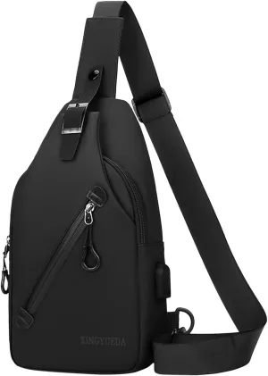 Small Backpack Purses for Women Chest Bags Daypack Crossbody for Travel Sport Running Hiking Foldable Backpack(Black)
