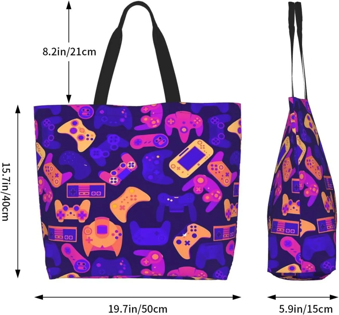 Snowflakes Christmas Gingerbread Man Women's Tote Bag Large Capacity Single Shoulder Bags Handbag for Shopping Work