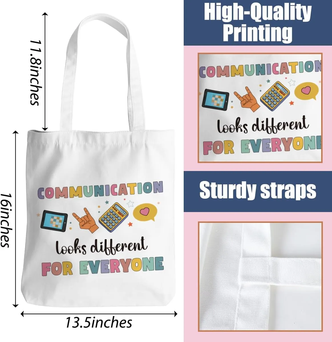 Speech Therapy Gifts SLP Tote Bag for Teacher Speech Language Pathology Beach Bag Speech Pathologist Gifts