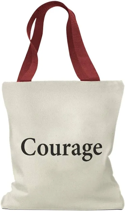 Speedy Pros Canvas Tote Bag for Women Courage Inspiration & Motivation Faith Beach Bags for Women
