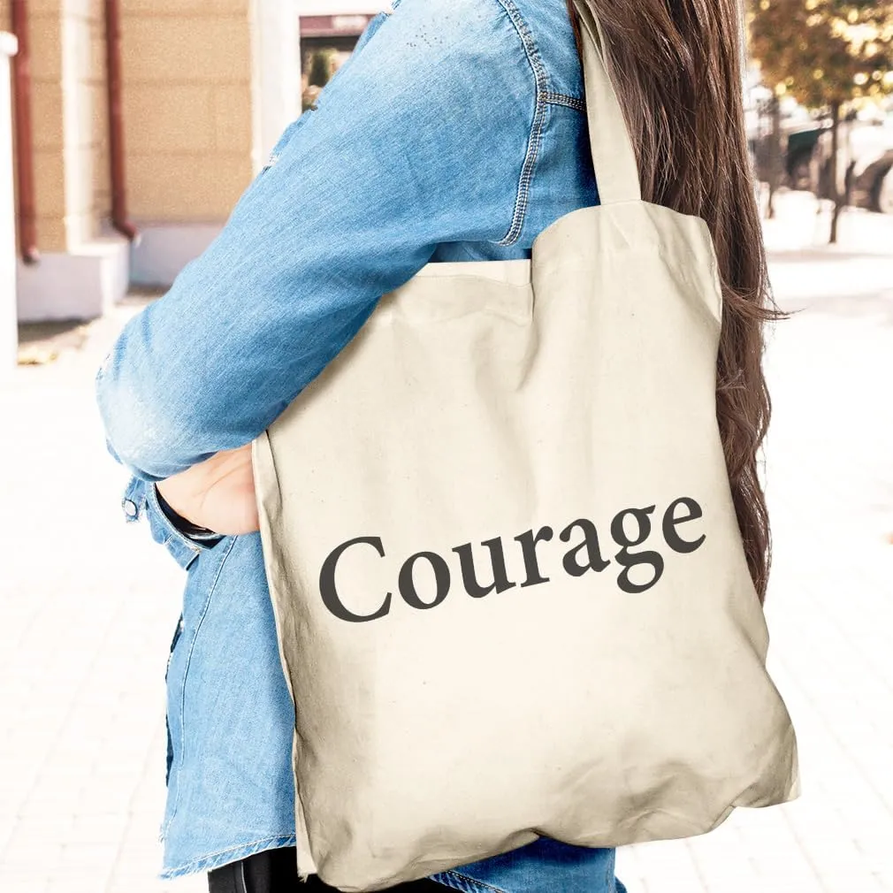 Speedy Pros Canvas Tote Bag for Women Courage Inspiration & Motivation Faith Beach Bags for Women
