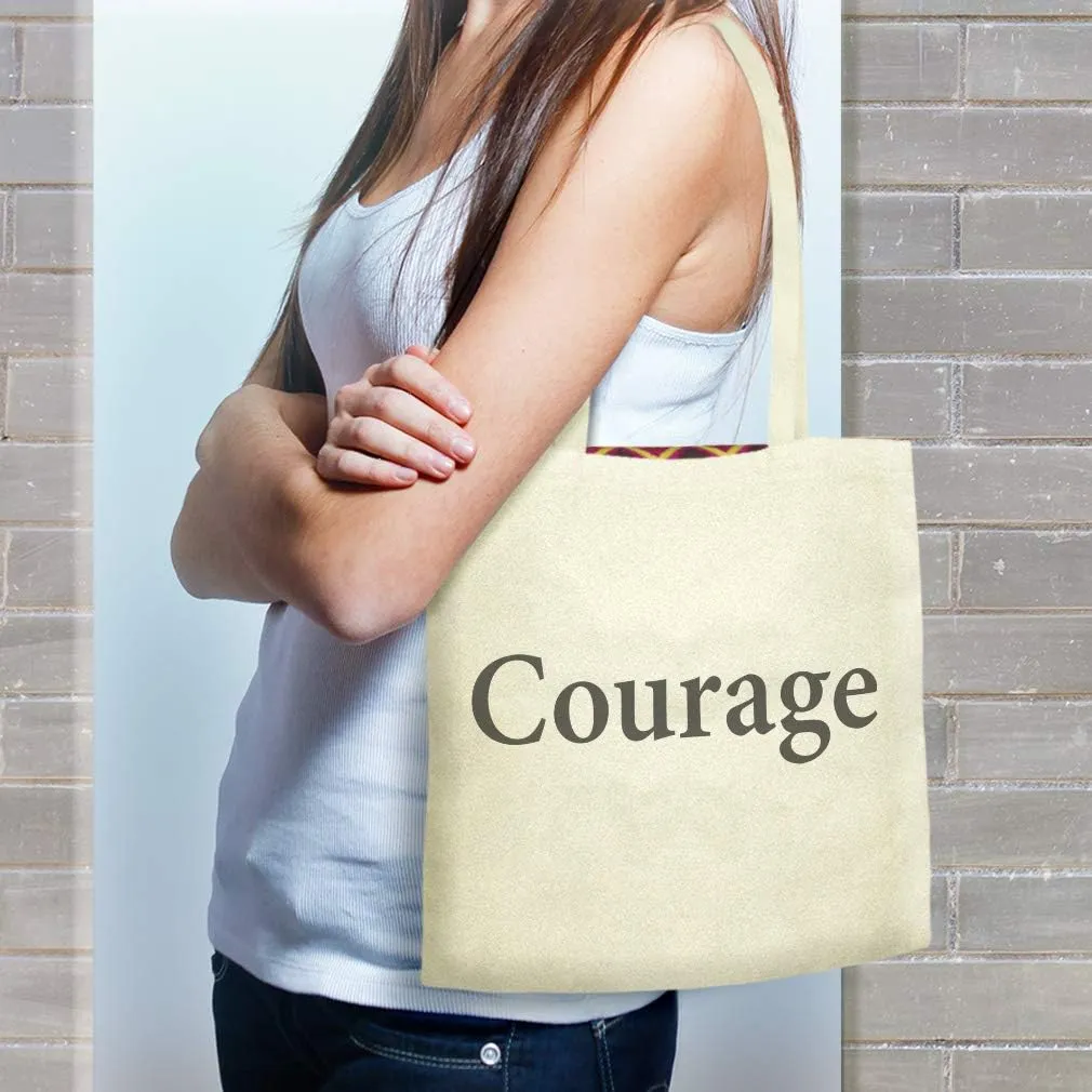 Speedy Pros Canvas Tote Bag for Women Courage Inspiration & Motivation Faith Beach Bags for Women