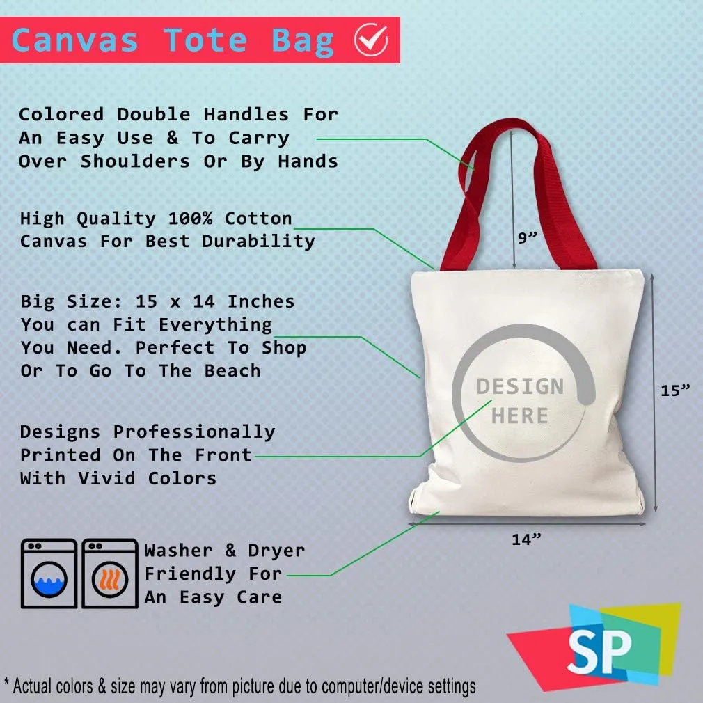 Speedy Pros Canvas Tote Bag for Women Courage Inspiration & Motivation Faith Beach Bags for Women