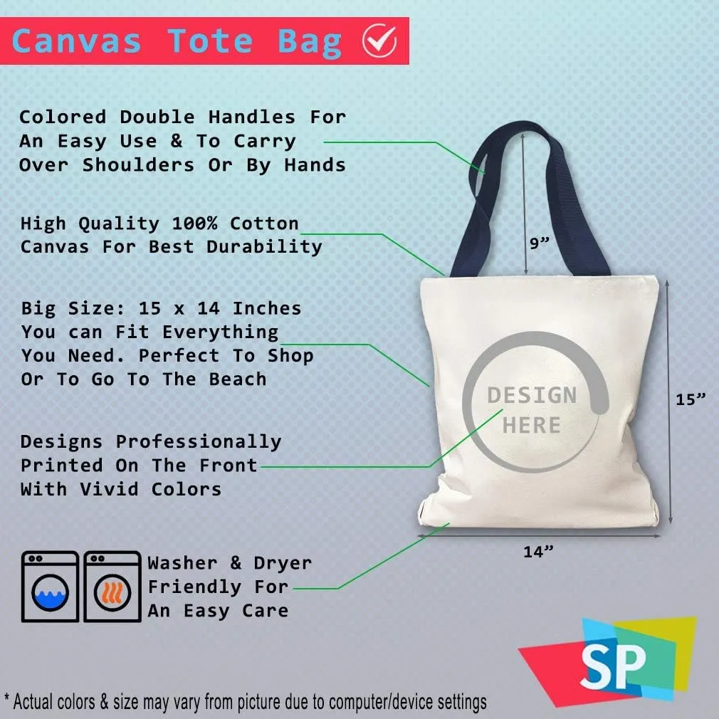Speedy Pros Canvas Tote Bag for Women Made in Usa 100% American Beach Bags for Women
