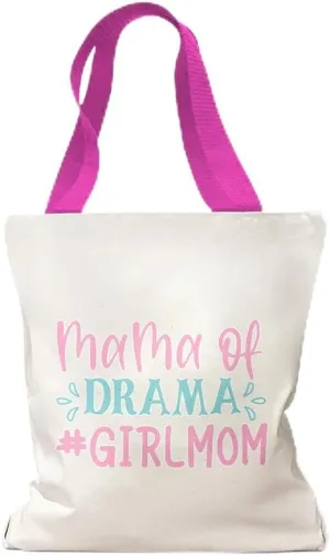 Speedy Pros Canvas Tote Bag for Women Mama of Drama #Girl Mom Mother Beach Bags for Women