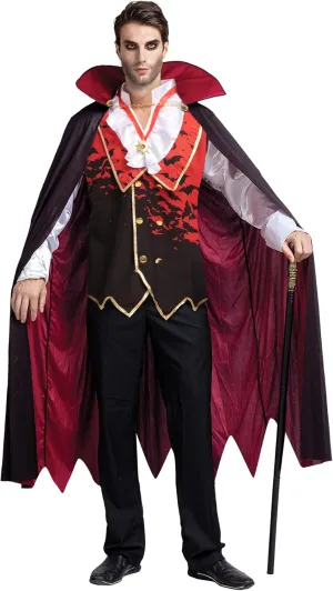 Spooktacular Creations Vampire Costume Adult Men with vampire cloak and accessories for Halloween Costume