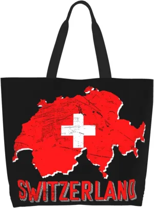 Swedish Sweden Flag Women's Tote Bag Large Capacity Single Shoulder Bags Handbag for Shopping Work