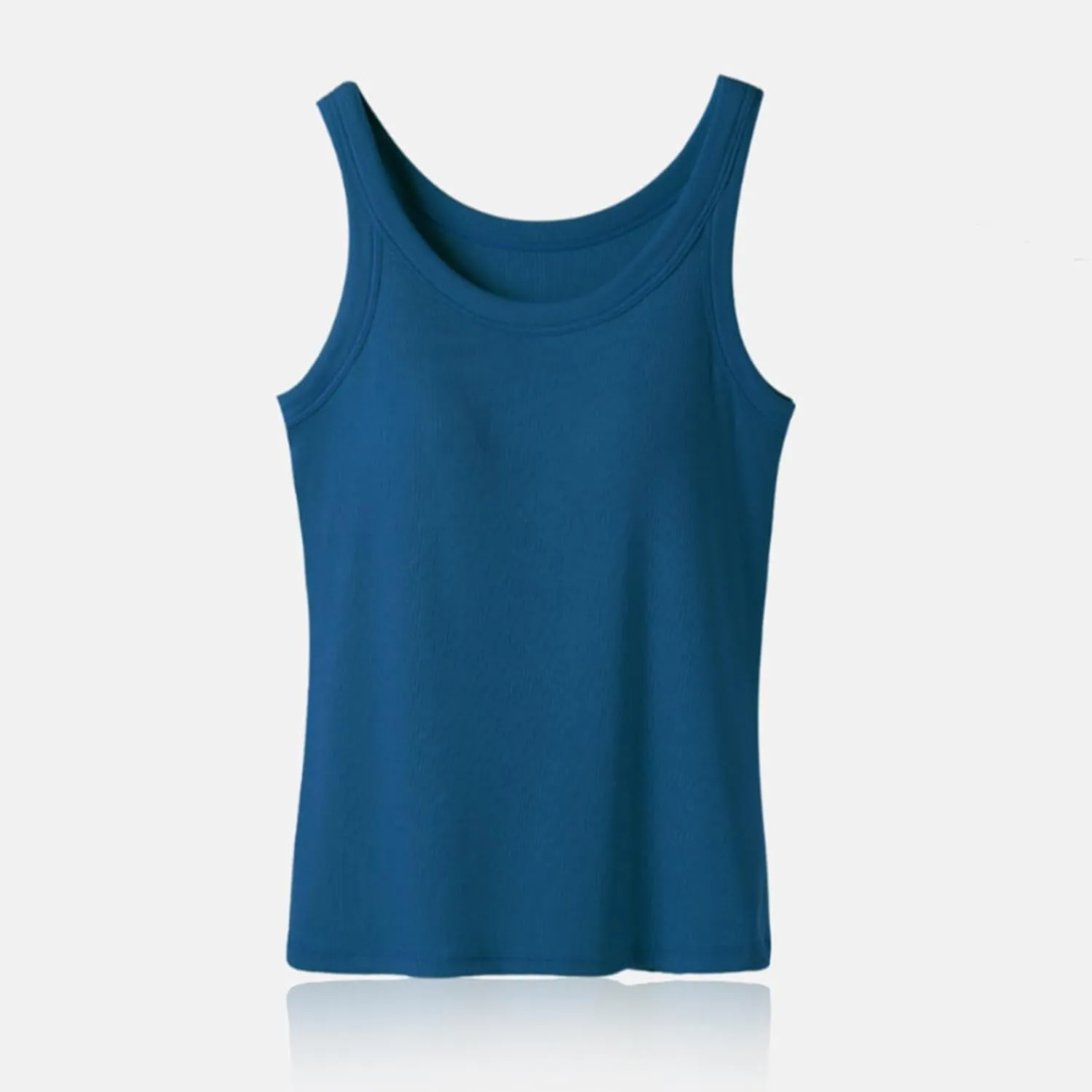 Tank Tops for Women 2025 Built in Bra Summer Lounge Shirts Loose Fit Workout Tank Tops Casual Camisole Top