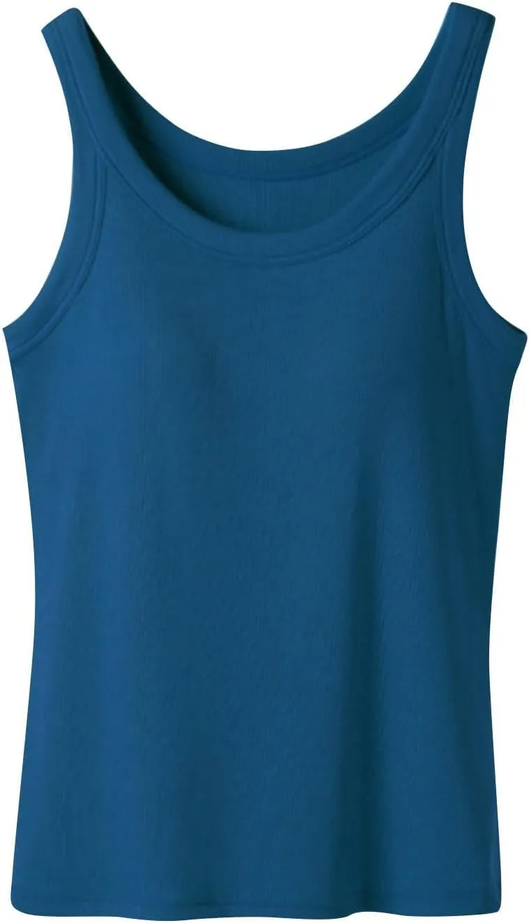 Tank Tops for Women 2025 Built in Bra Summer Lounge Shirts Loose Fit Workout Tank Tops Casual Camisole Top