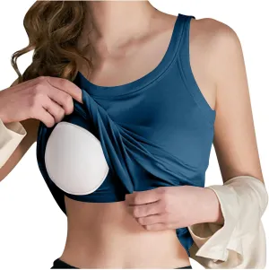 Tank Tops for Women 2025 Built in Bra Summer Lounge Shirts Loose Fit Workout Tank Tops Casual Camisole Top