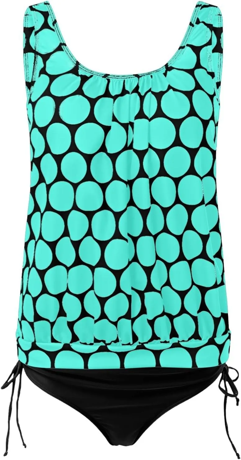 Tankini Swimsuits for Women Tummy Control Flowy Swimwear Two Piece Plus Size Bathing Suits 2025 Swim Tank Top with Boyshorts