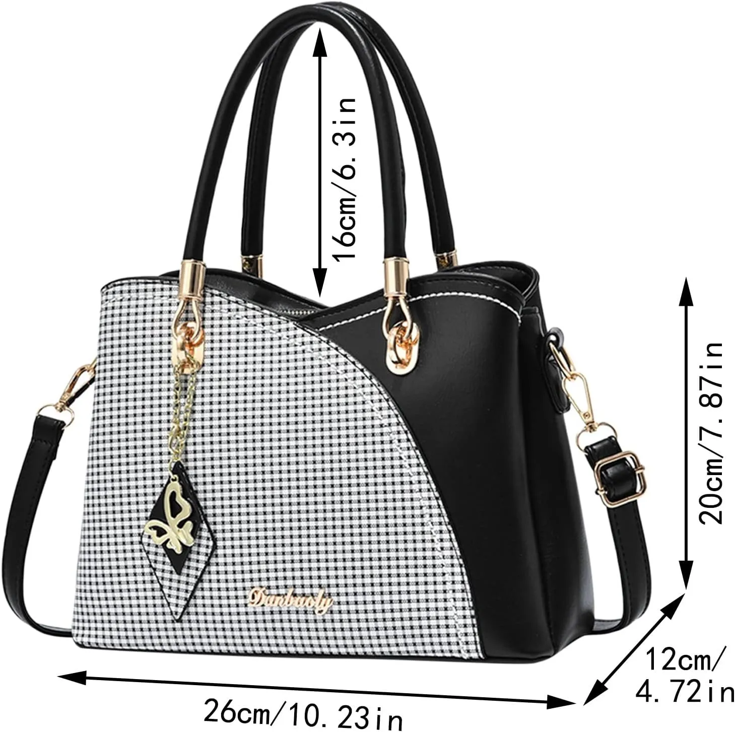 Tote Bag For Women Color Block Women Hobo Handbags Large Capacity Plaid Middle Shoulder Messenger Bag For Daily Work C