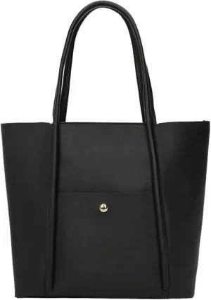 Tote Bag For Women Elegant Leather Solid Color Shoulder Bag Zipper Plus Large Bag Hand Bag For Travel Essential H