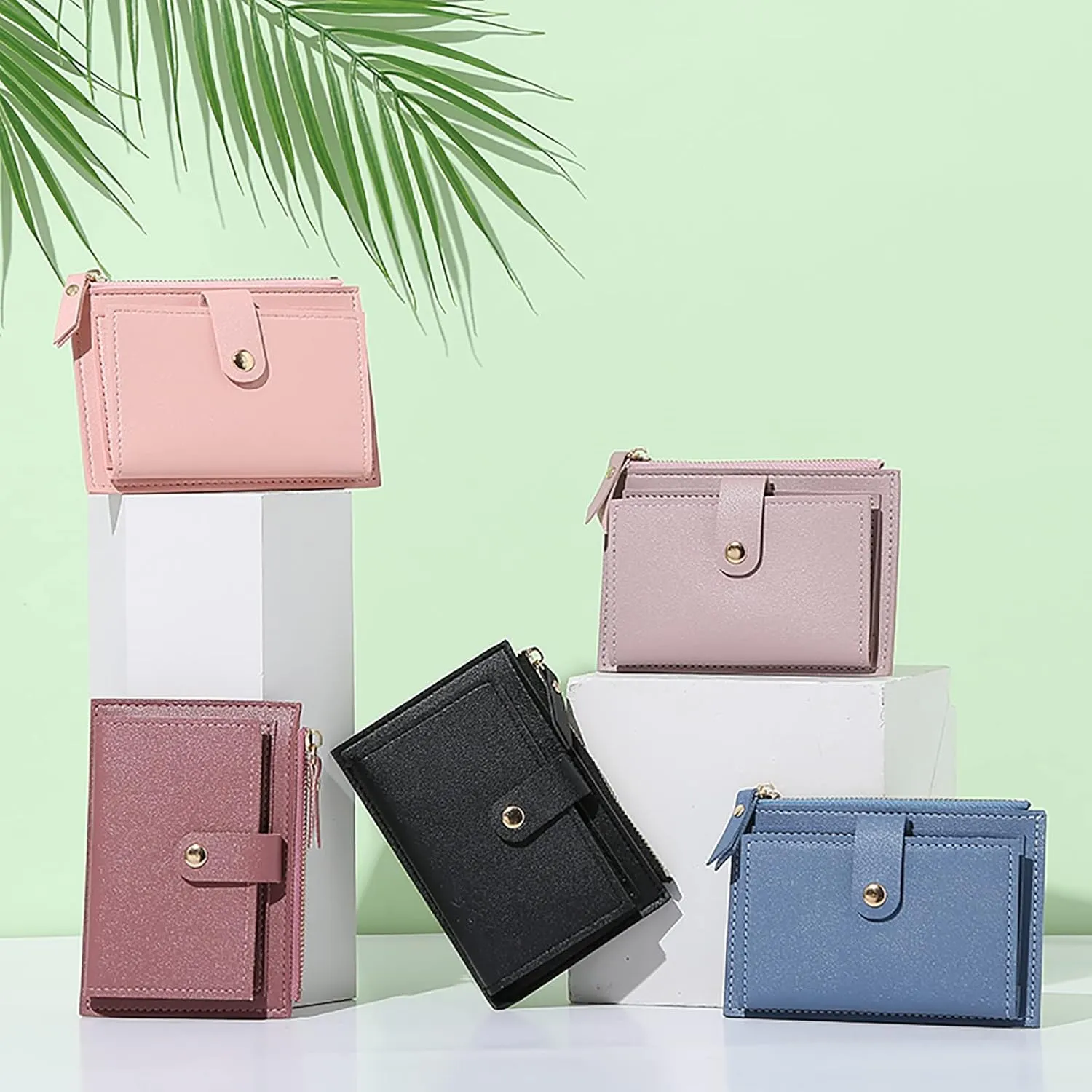 Tote Bag For Women Ladies Zip Purse Card Slot Wallet Leather Mini Small Card Purses Wallets For Shopping Travel Essential E