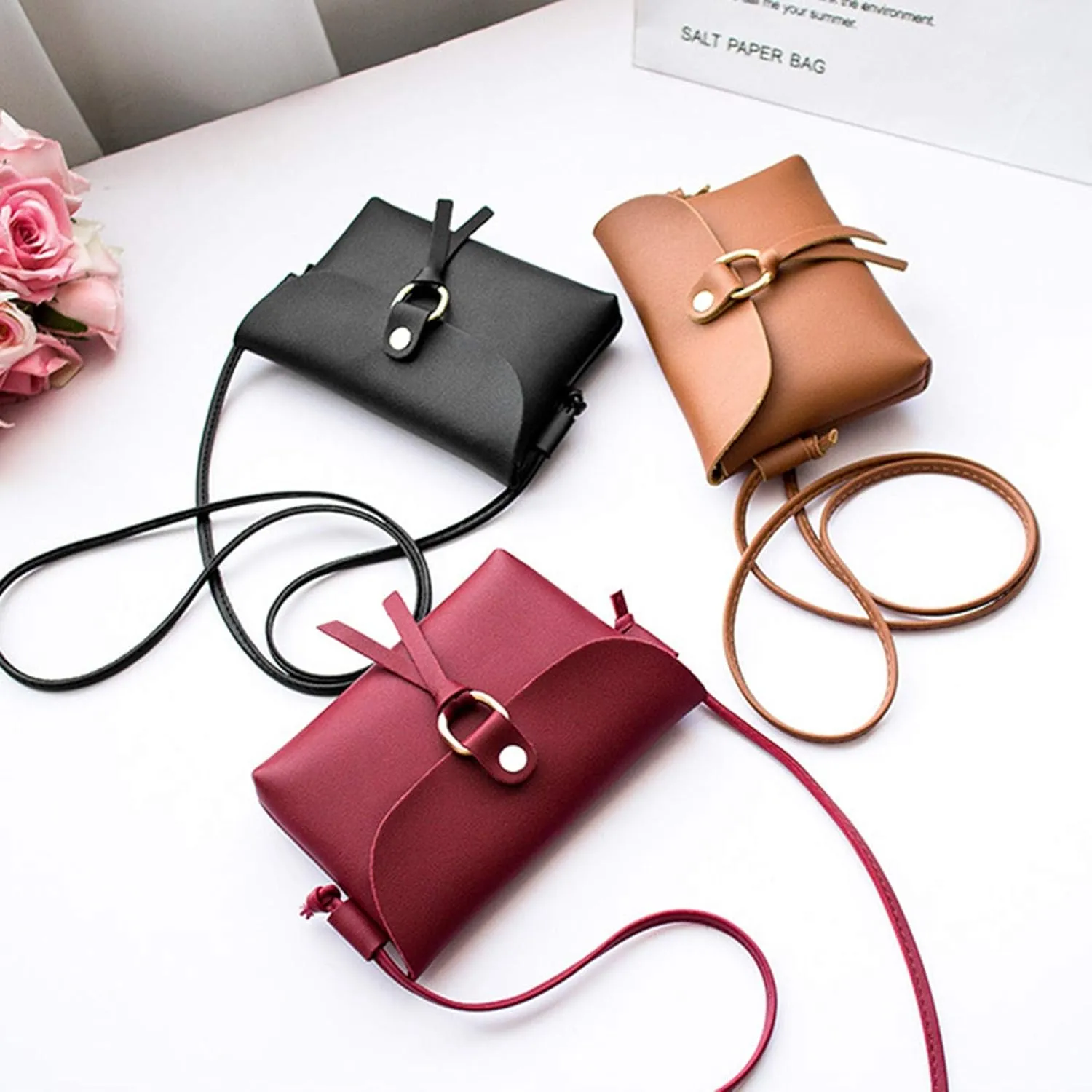 Tote Bag For Women Mini Tassels Square Cross Body Bags Solid Cover Telephone Shoulder Bag For Shopping Travel W