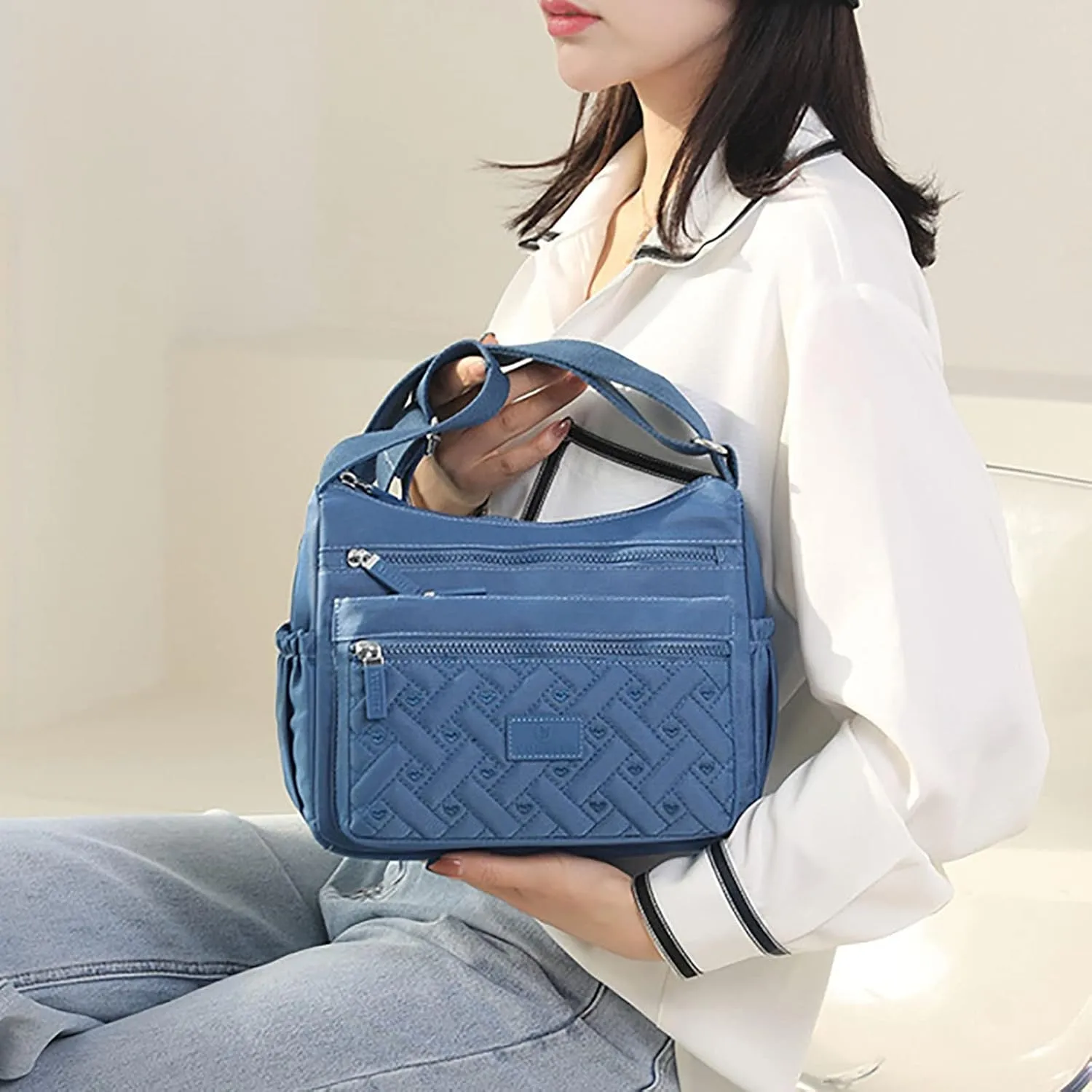 Tote Bag For Women Pocket Casual Crossbody Bag Shoulder Messenger Bag Handbag For Daily Use Shopping Travel Essential Z