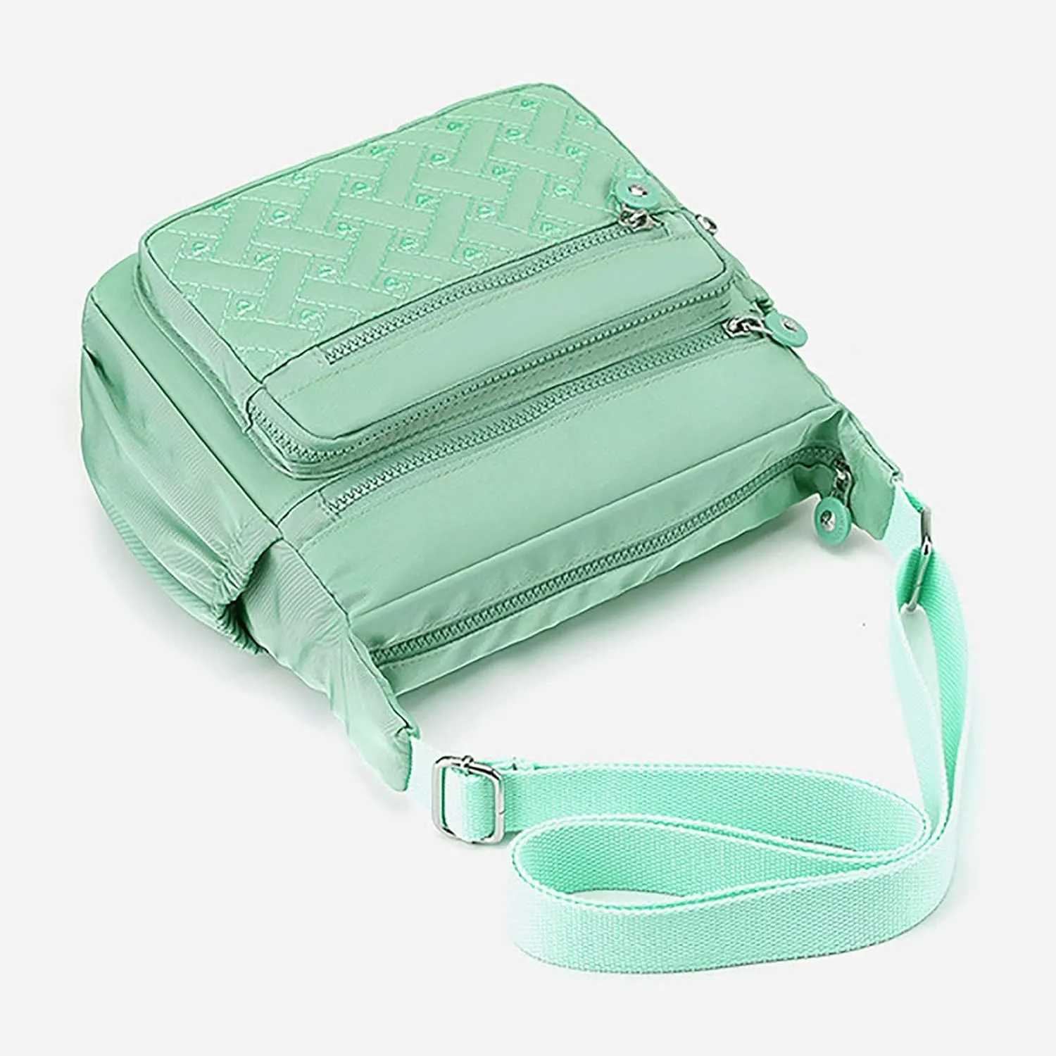 Tote Bag For Women Pocket Casual Zipper Crossbody Handbags Shoulder Messenger Bag For Travel Hiking Daily Essential F