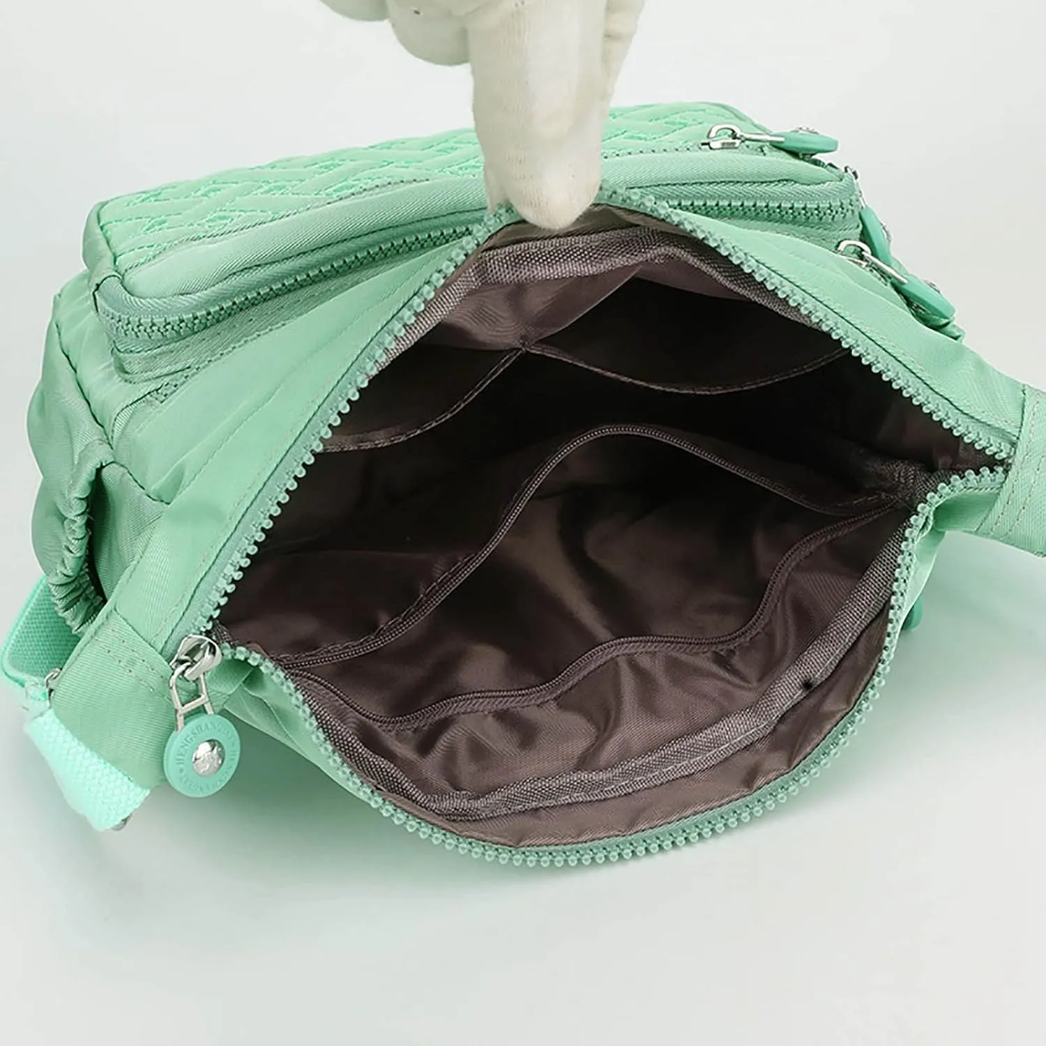 Tote Bag For Women Pocket Casual Zipper Crossbody Handbags Shoulder Messenger Bag For Travel Hiking Daily Essential F
