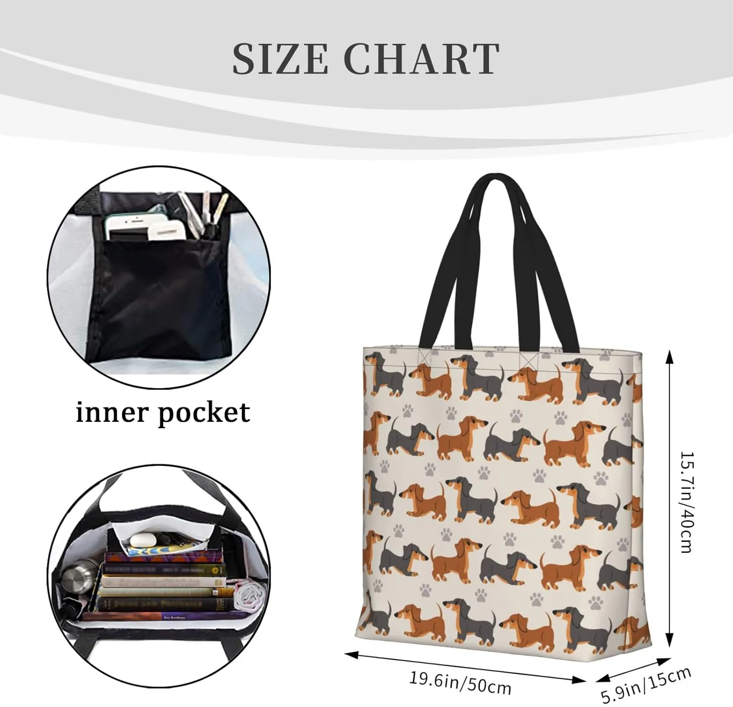 Tote Bag for Women, Reusable Grocery Bags Shopping Bags, Canvas Tote Bag Large Tote Bags for Women