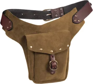 Tote Bag For Women Vintage Medieval Waist Pack Bag Leather Small Purse Leather Sporting Riding Hip Fanny Waist Cos Play L