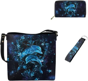 Tote Bags Set 3 Piece Saddle Bags Satchel Bags for Women Wallet Women Wristlet Key Holder