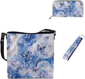 Tote Bags Set 3 Piece Saddle Bags Satchel Bags for Women Wallet Women Wristlet Key Holder