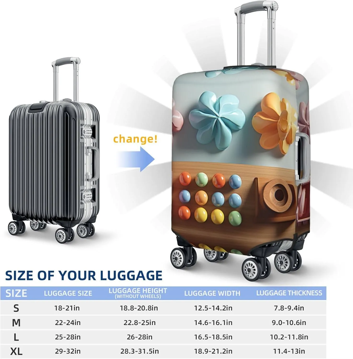 Toy Story Travel Luggage Cover Suitcase Protector Fits 18-32 Inch Suitcase Travel Accessories