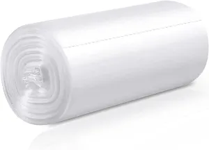 Trash Bags 13 Gallon, 20 Count, Medium Garbage Bags, No Flaps/Ties, 62x75cm,16.8g/pcs, Unscented, White