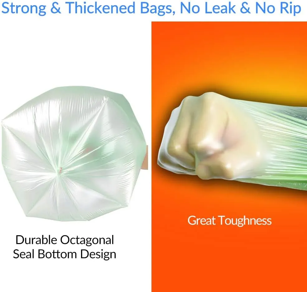 Trash Bags Biodegradable Small Garbage Bags Recycled Unscented Strong Trasn Can Liner for Bathroom