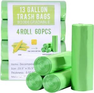 Trash Bags Biodegradable Small Garbage Bags Recycled Unscented Strong Trasn Can Liner for Bathroom