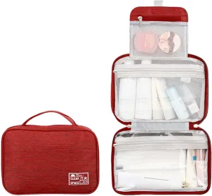 Travel Makeup Bag 10x6.6 Inch Water Resistant Extra Large Makeup Bag Cosmetic Pouch with Handle Toiletry Bag Shampoo,toiletries Full-Size Container Accessories Case for Women Girlfriend Gifts