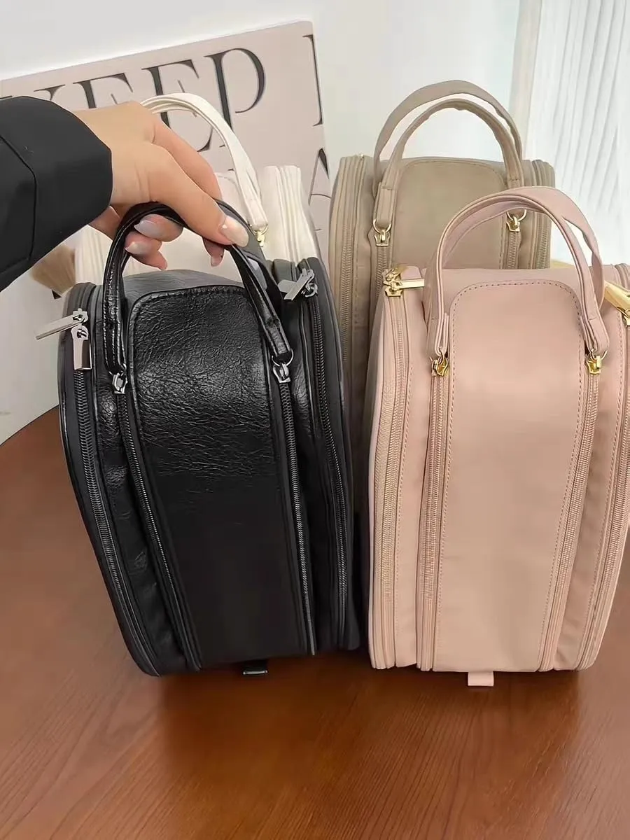 Travel Toiletry Bag for Women Travel Cosmetic Bag Waterproof Makeup Bag Coquette Accessories (pink)