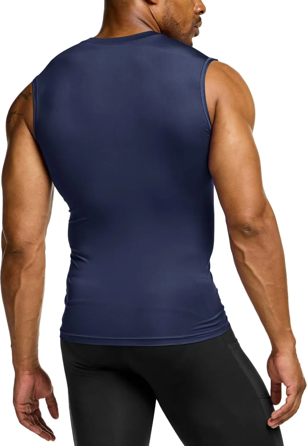 TSLA Men's Sleeveless Workout Shirts, Dry Fit Running Compression Cutoff Shirts, Athletic Training Tank Top