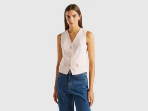 V-Neck Solid Waist Coat