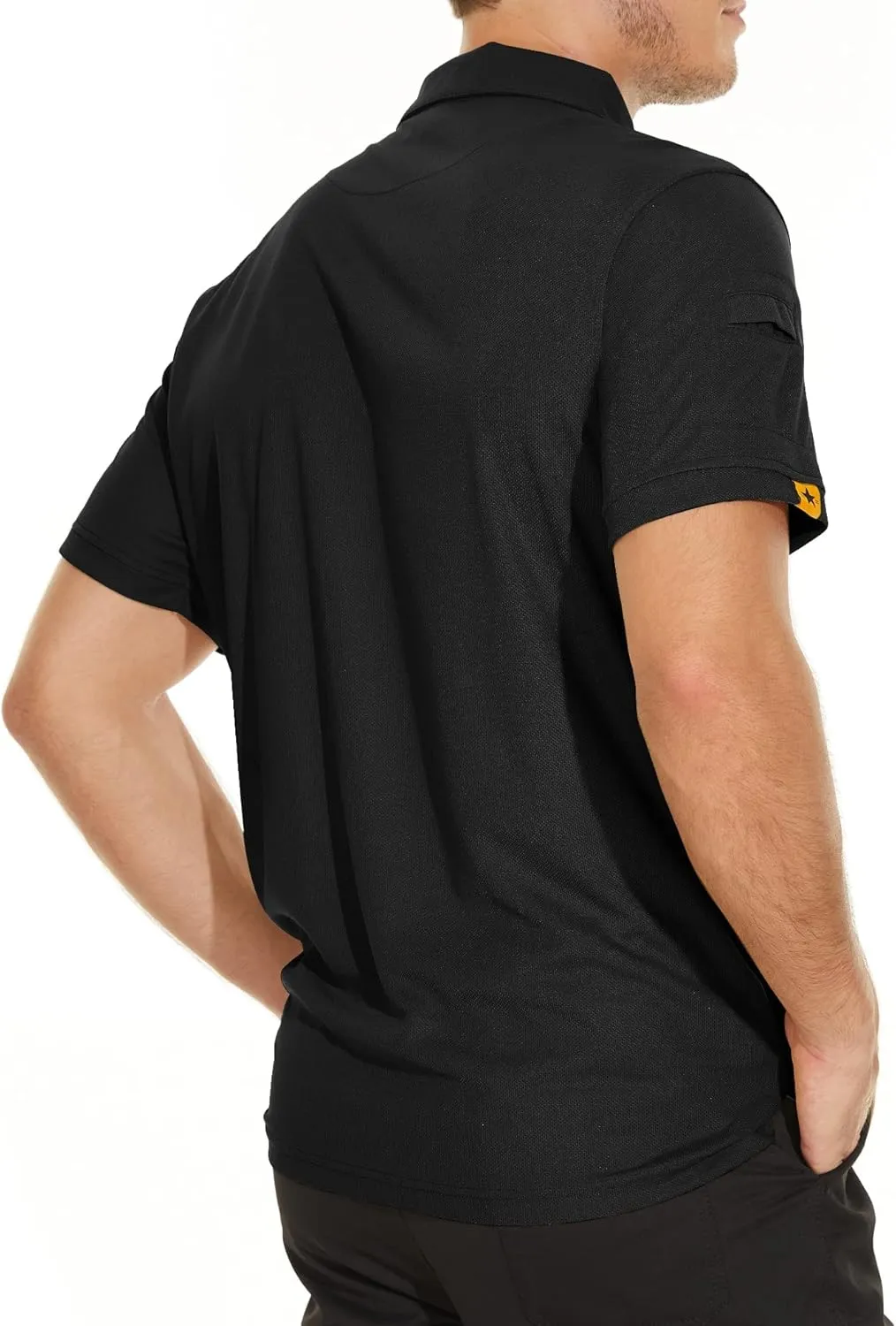 V VALANCH Polo Shirts for Men 4 Pack Short Sleeve Cool Dri Collared Tennis Golf Shirts