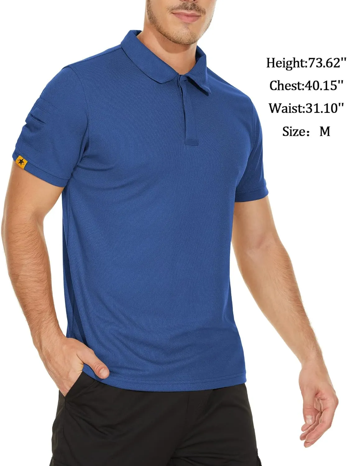 V VALANCH Polo Shirts for Men 4 Pack Short Sleeve Cool Dri Collared Tennis Golf Shirts