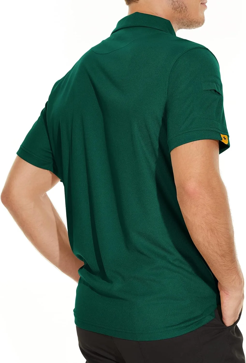 V VALANCH Polo Shirts for Men 4 Pack Short Sleeve Cool Dri Collared Tennis Golf Shirts