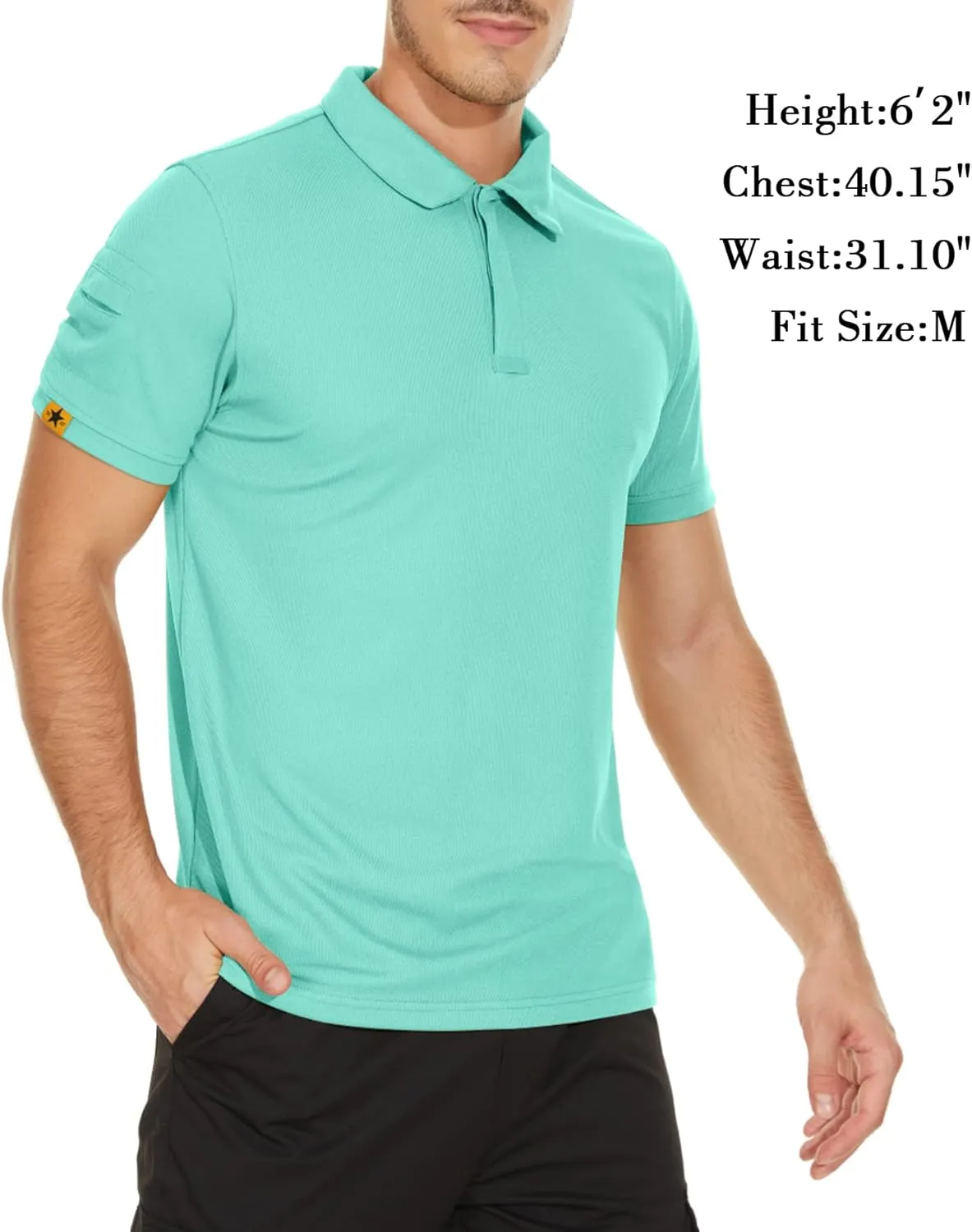 V VALANCH Polo Shirts for Men 4 Pack Short Sleeve Cool Dri Collared Tennis Golf Shirts
