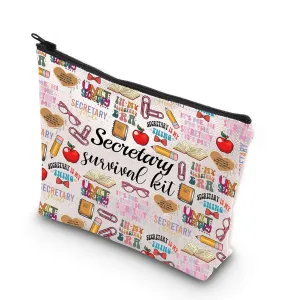 WCGXKO Secretary Survival Kit Secretary Gift Travel Accessories Toiletry Bag Makeup Bag (SECRETARY ERA)