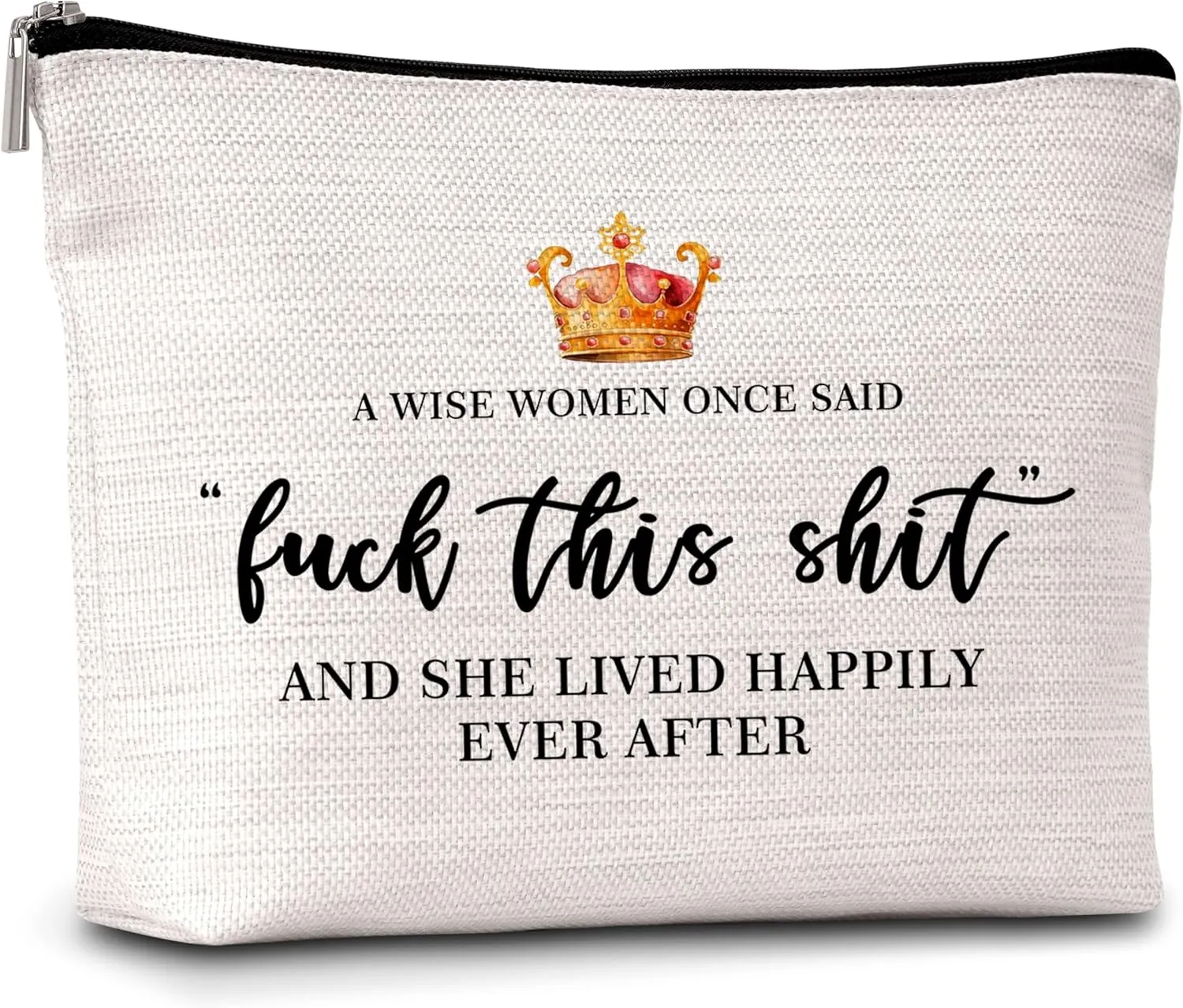 Wise Women Makeup Bag, Retirement Gifts for Women Mom Friends Coworkers Sister, Anniversary Present Travel Toiletry Waterproof Cosmetic Bag - A12
