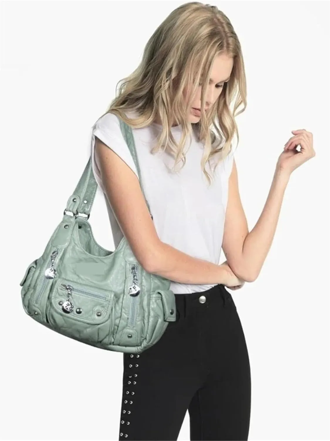 Women bags designer Vintage Soft Leather Bags Fashion Satchel Motorcycle Bag Tote Bags messenger bag