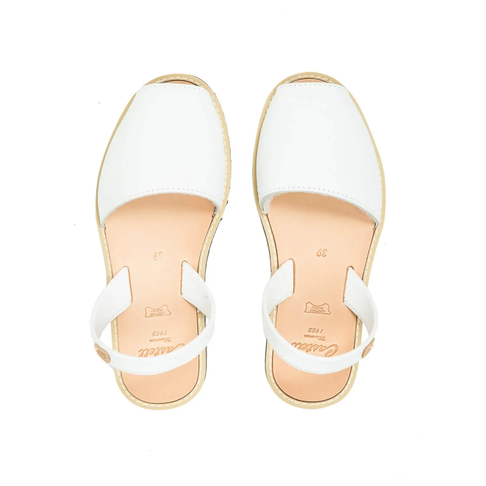 Women Leather Menorcan Sandal With Open Toe - Madona 1056 Rustic