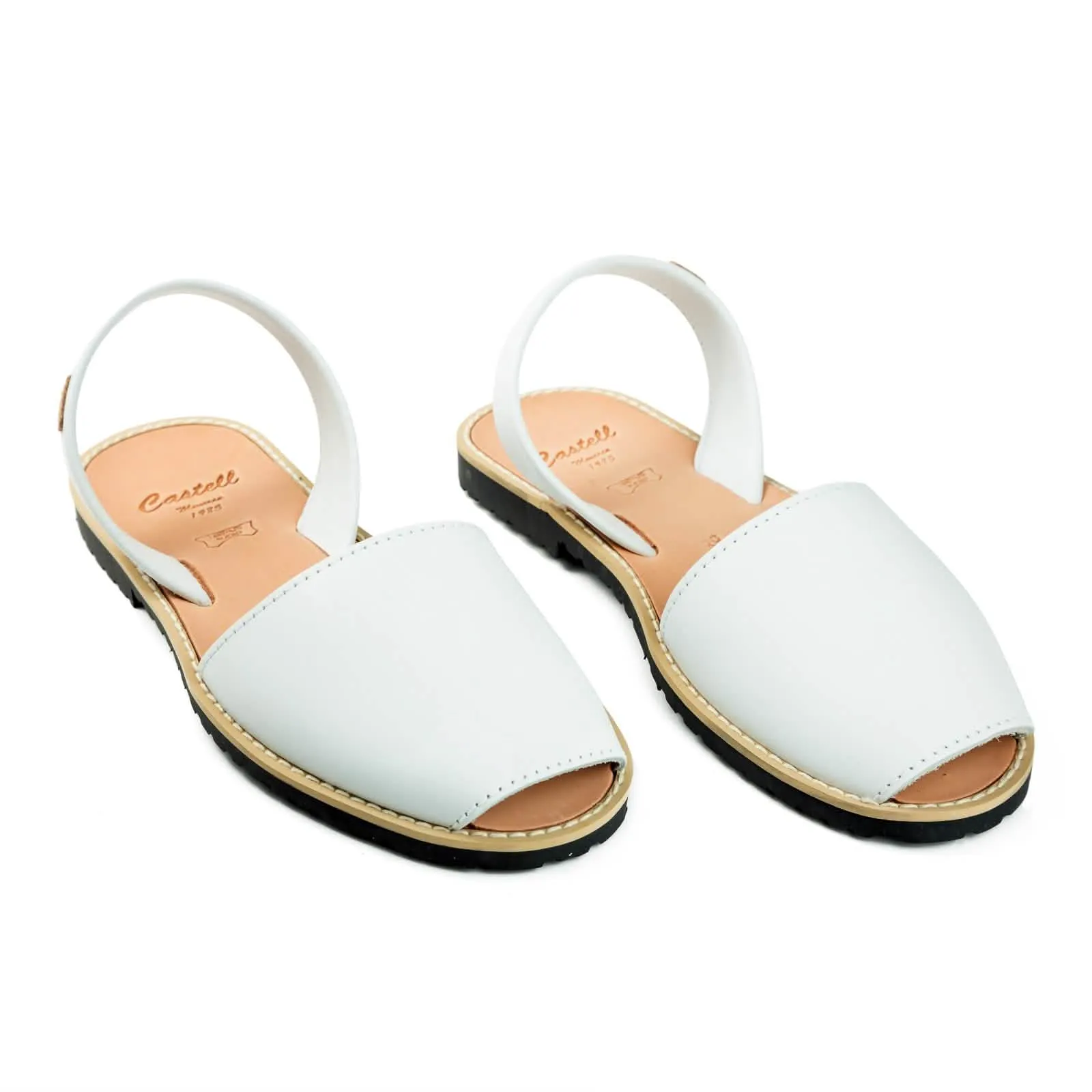 Women Leather Menorcan Sandal With Open Toe - Madona 1056 Rustic