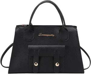 Women Messenger Bag Fashion New Pattern Solid Simple Handbag Shoulder Bag Purpose High Capacity Zipper (Black, One Size)