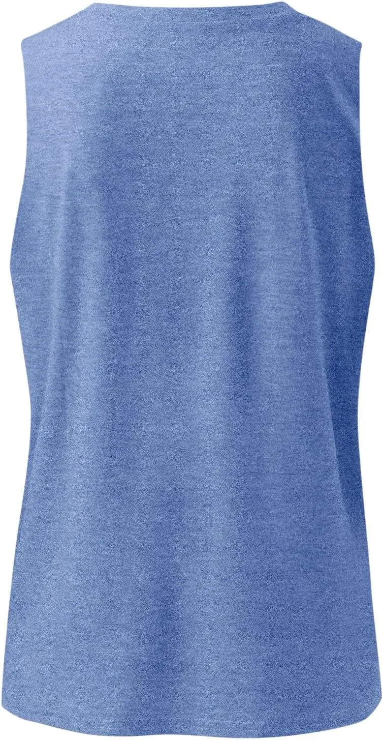 Women Tank Tops V Neck Sleeveless Stretch Cami T Shirts Loose Fit Summer Vacation 2025 Trendy Outfits
